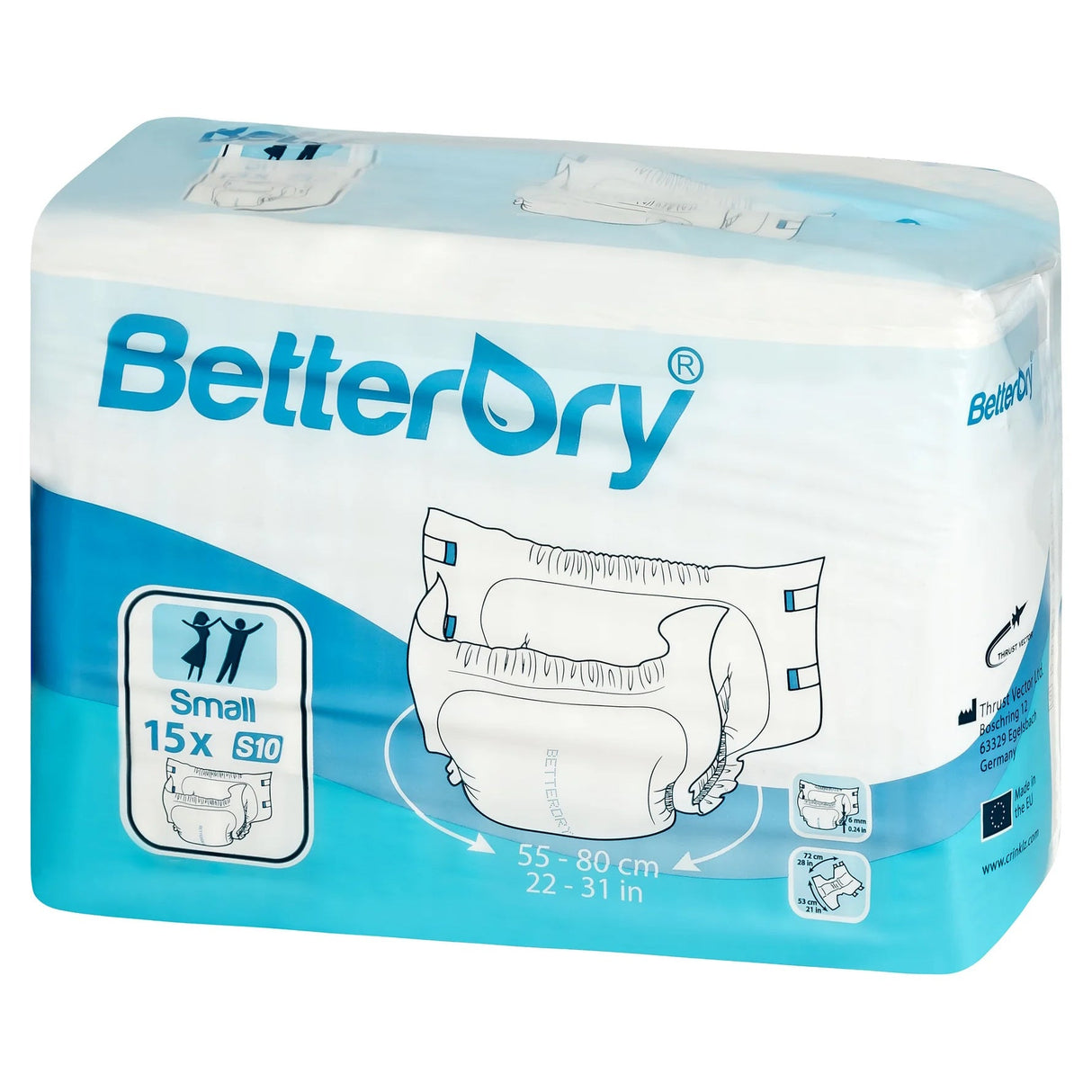 BetterDry Overnight Adult Diapers w/ Plastic Backing - 10400-Sample - LL Medico