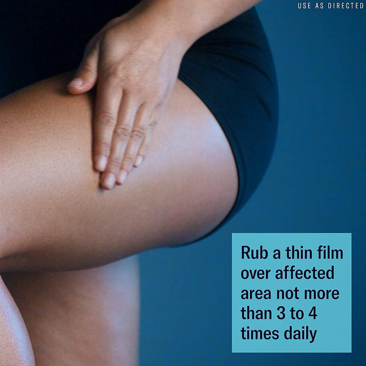 A person applies Biofreeze Professional Pain Relief Gel, 32 oz Pump, by Biofreeze to their thigh, with instructions to rub a thin layer over the affected area up to 3-4 times daily.