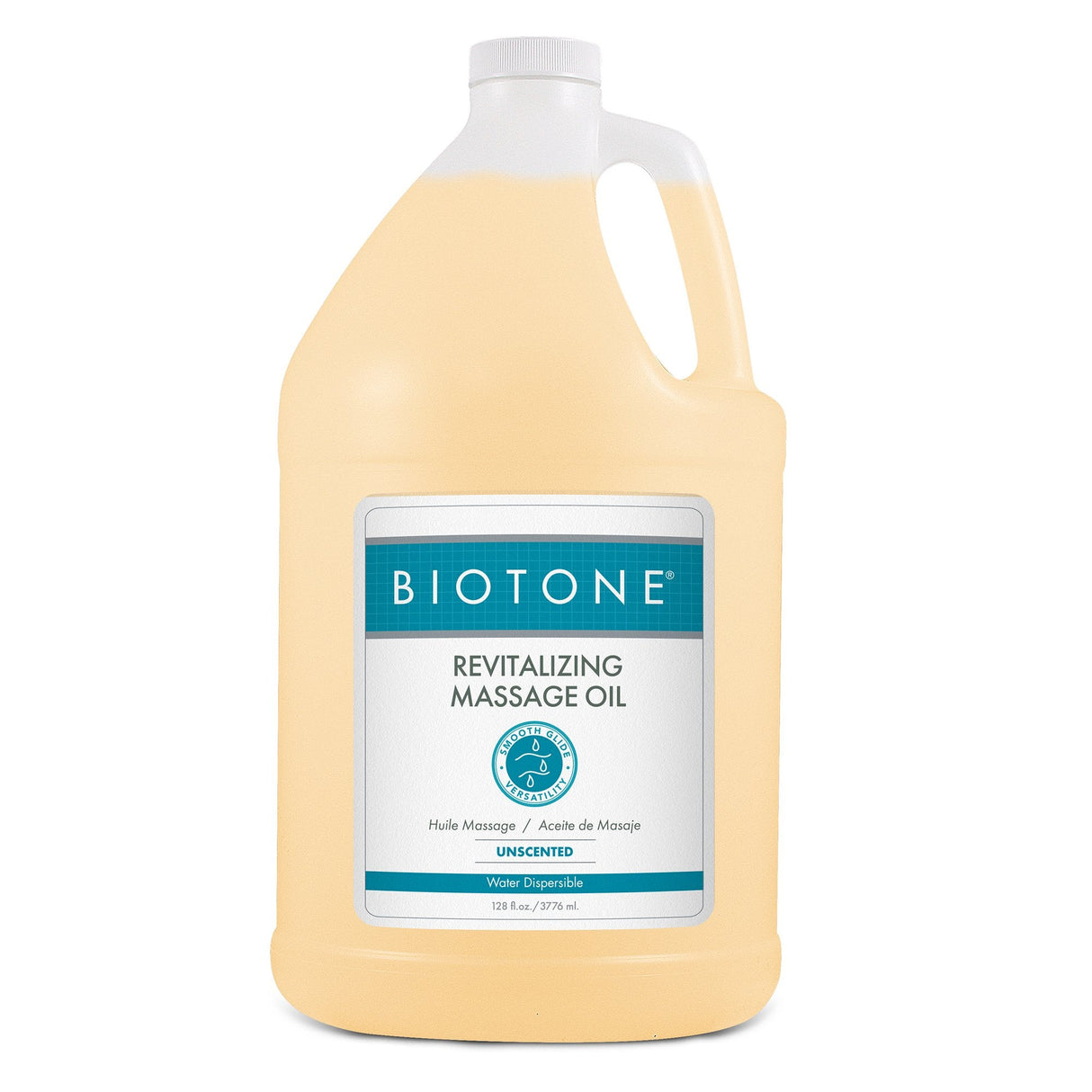 Biotone Revitalizing Massage Oil, Unscented, Water Dispersible, 1-gallon Jug - ROU1G-Single - LL Medico