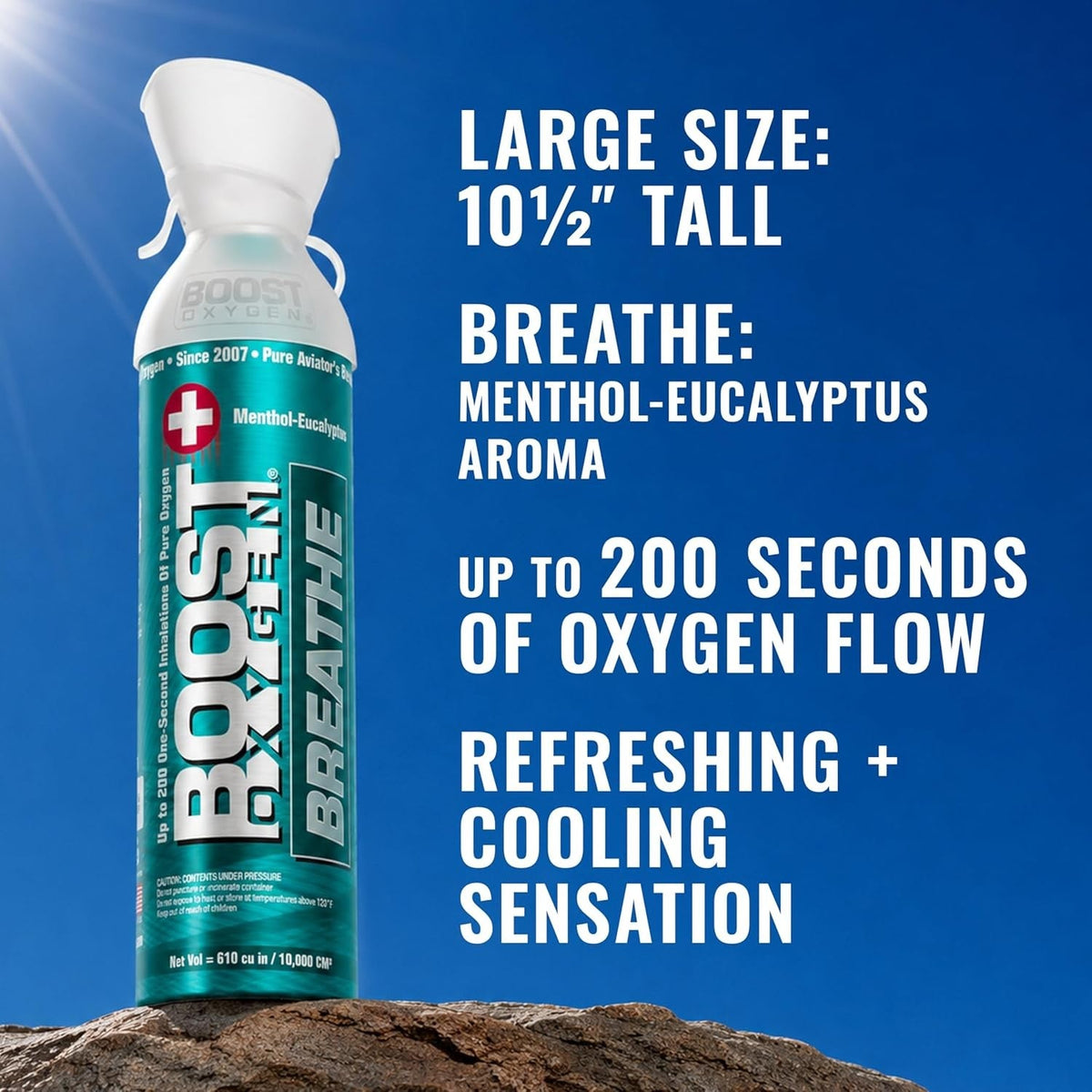 Boost Oxygen Canister, Menthol-Eucalyptus, Large - 719-Single - LL Medico