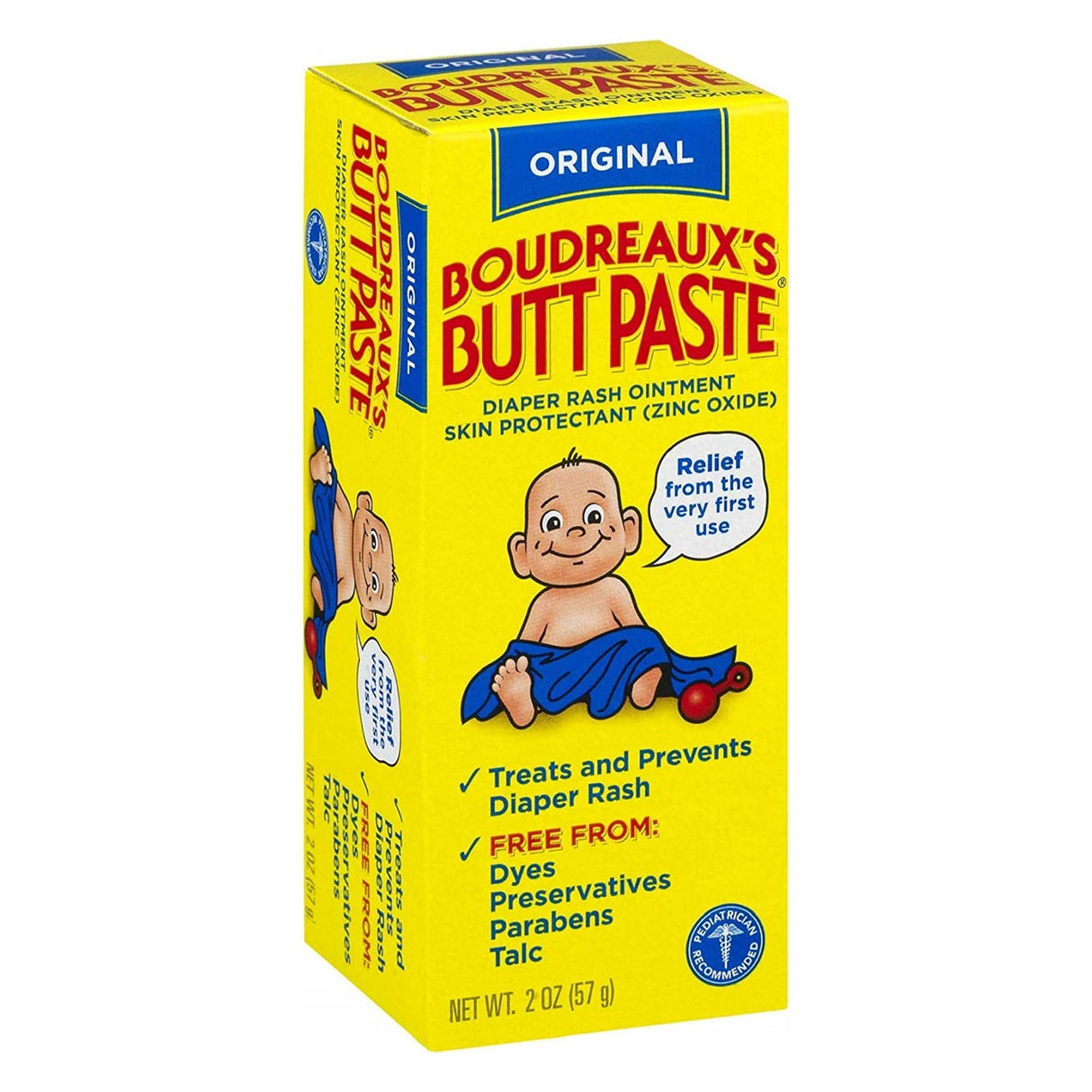 Boudreaux's Original Butt Paste Diaper Rash Treatment, Scented, 2-ounce tube - 62103033302-Single - LL Medico