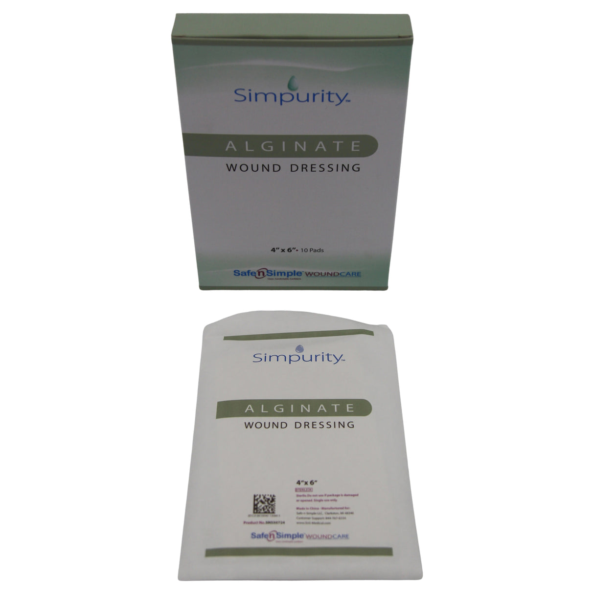Simpurity Alginate Dressing, 4 x 8 Inch