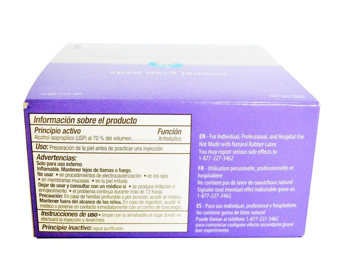Cardinal Health Alcohol Prep Pads, Sterile, 70% Isopropyl Alcohol - MW-APL-Box - LL Medico