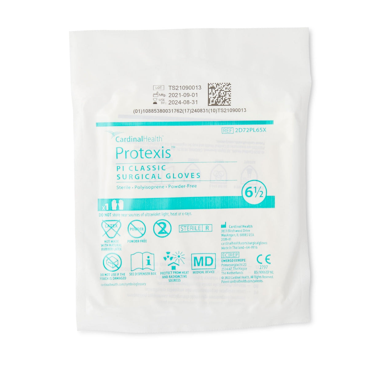 Cardinal Health Protexis PI Classic Polyisoprene Surgical Glove - 2D72PL65X-Box - LL Medico