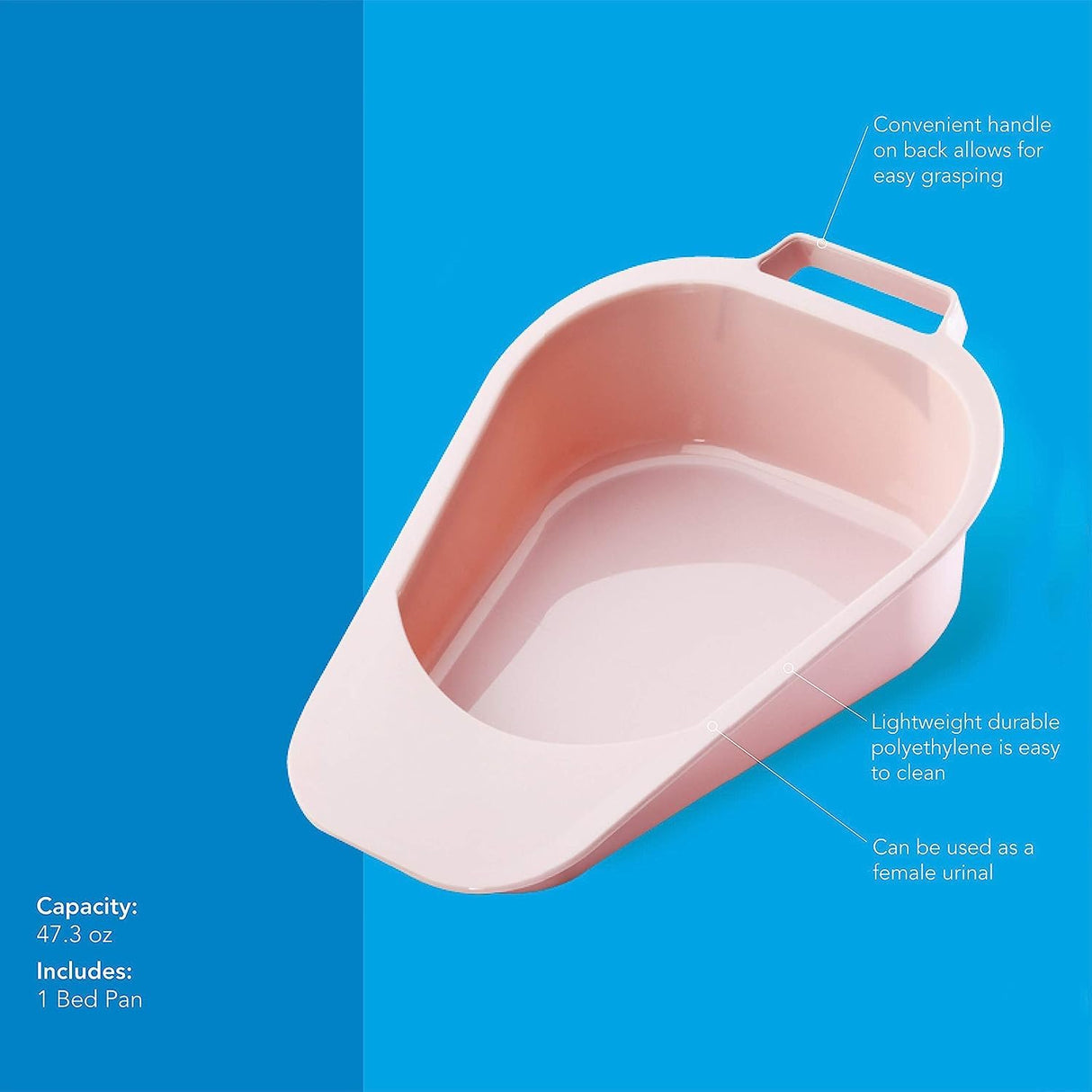 Carex Fracture Bed Pan, 47 oz - RMP70500 - LL Medico