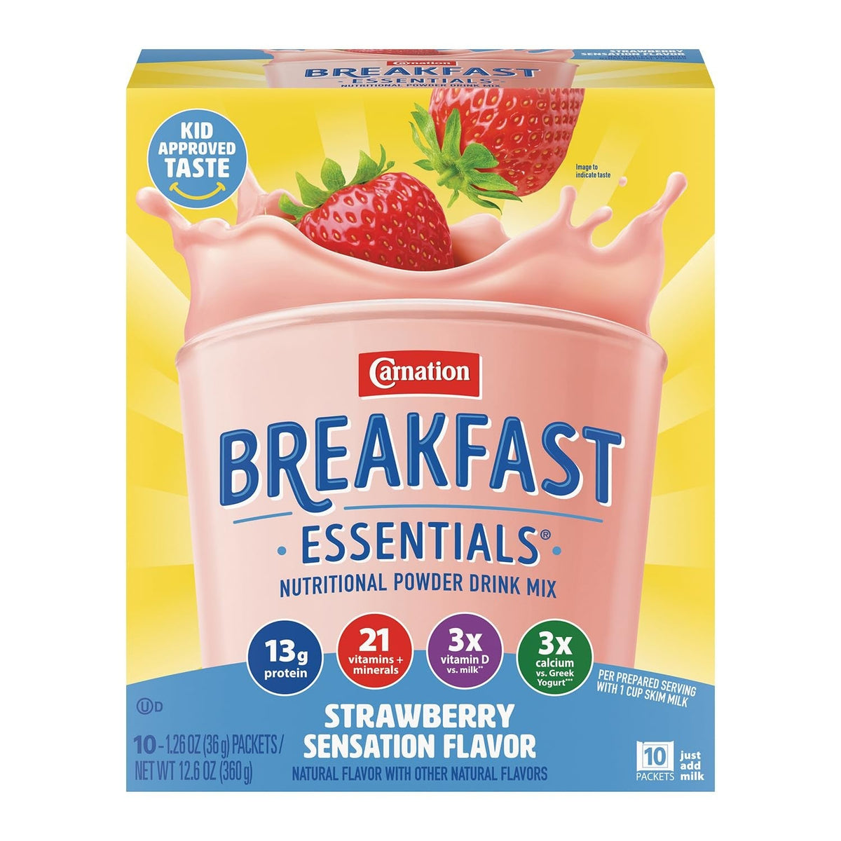 Carnation Breakfast Essentials Nutritional Drink Powder, Rich Milk Chocolate, 1.26 oz - CAR10050000530325-Single - LL Medico