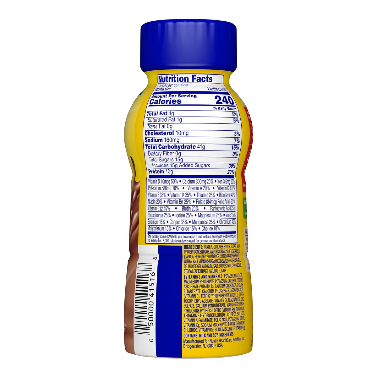 Carnation Breakfast Essentials Oral Supplement Drink, Rich Milk Chocolate, 8 oz - 00050000415182-Single - LL Medico