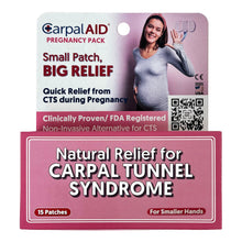 CarpalAid Pregnancy Carpal Tunnel Support Patch, Clear, Left or Right Hand - SMP15PK-Pack - LL Medico