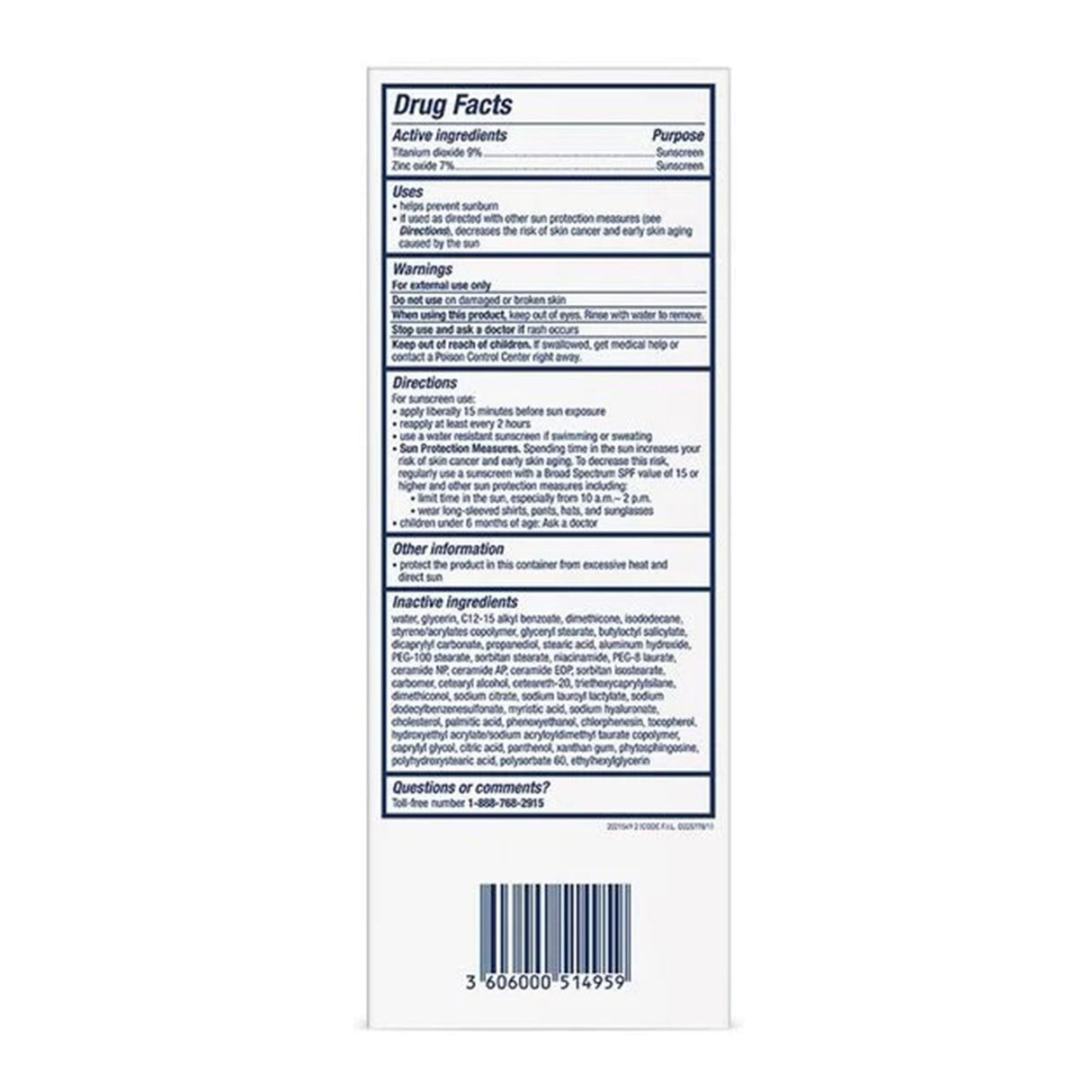 CeraVe Hydrating Mineral Sunscreen Body SPF 50, 2.5-ounce Tube - 60600051495-Single - LL Medico