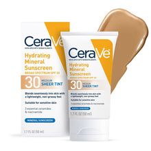 CeraVe Hydrating Mineral Sunscreen Medium Sheer Tint SPF 30 Lotion, Unscented, 1.7 fl oz - 60600051231-Single - LL Medico