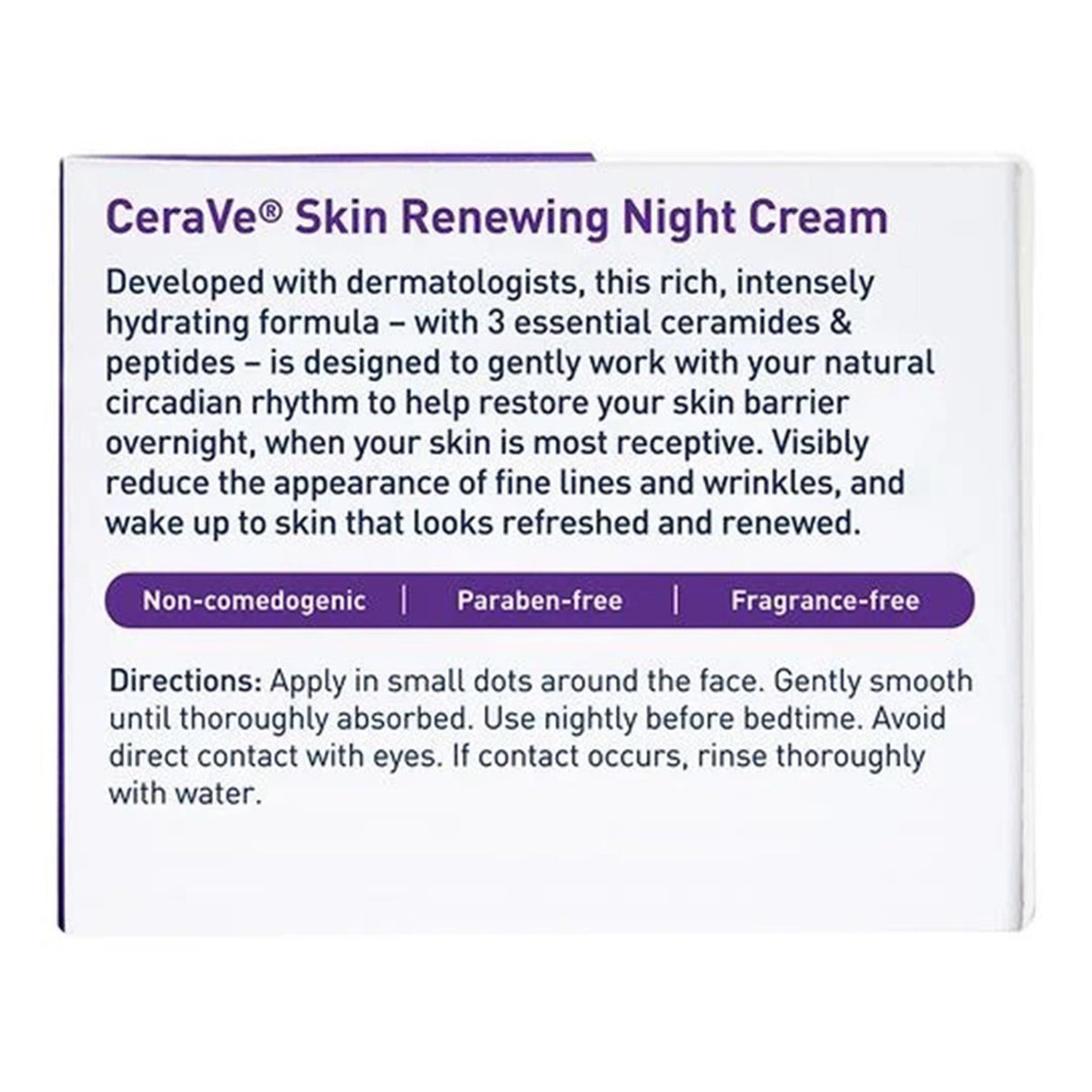 CeraVe Skin Renewing Night Cream Peptide Complex, 48-gram Jar - 60600053760-Single - LL Medico