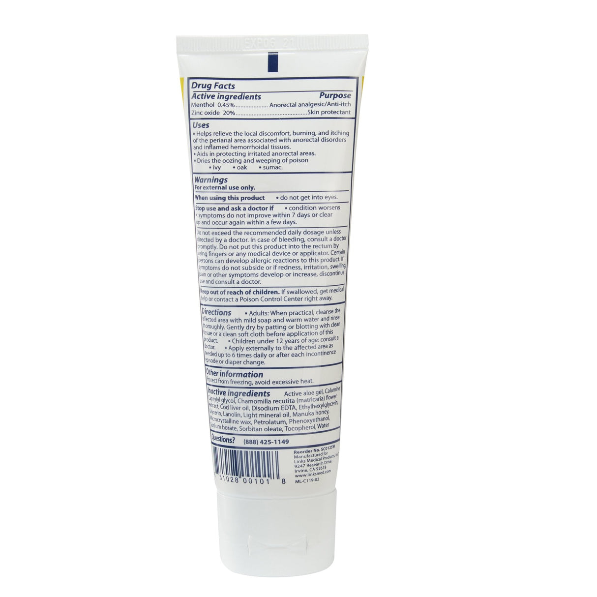 Chamosyn Skin Barrier Protectant Ointment w/ Manuka Honey, 4 oz Tube - SC0125W-Single - LL Medico