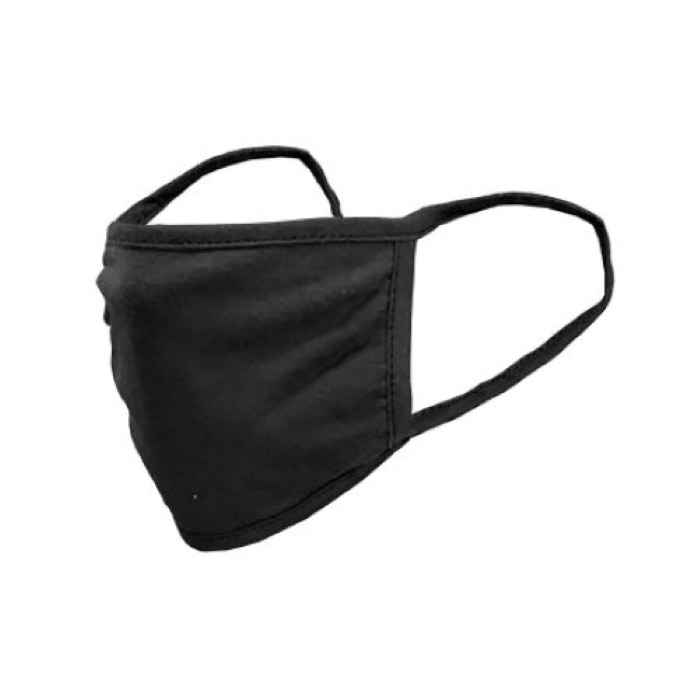 The LL Medico Cloth Face Mask, Reusable, One Size Fits Most, Black (3 pack) features ear loops and is ideal for source control in healthcare settings, aligning with CDC guidelines. Shown on a white background.