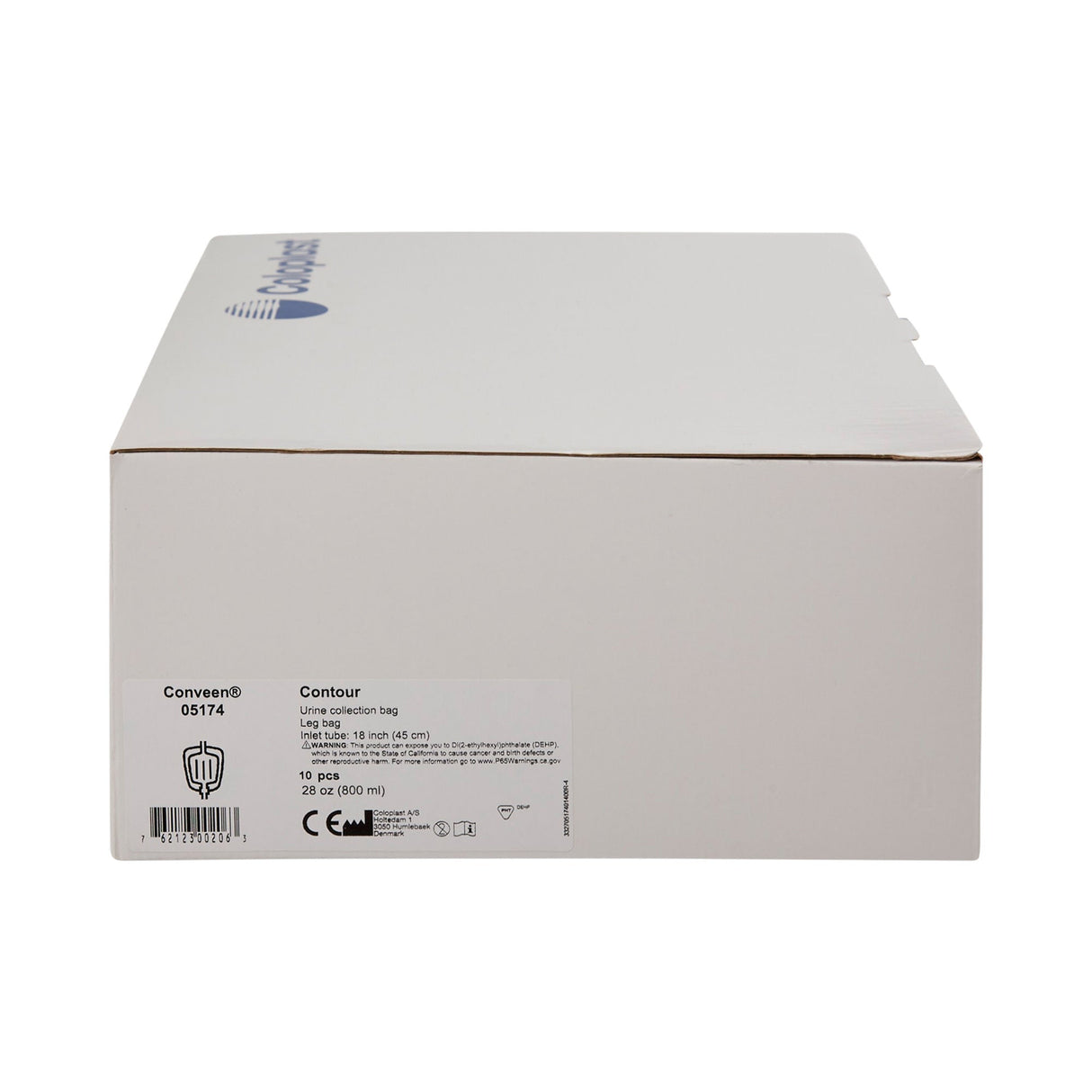 Coloplast Conveen Contour Urinary Leg Bag, Anti-Reflux Valve, Polyethylene/Flocked, 800mL - 5174-Single - LL Medico