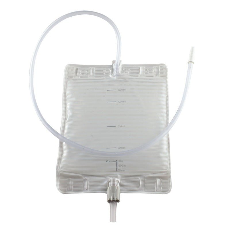 Coloplast Conveen Security+ Urinary Leg Bag, Anti-Reflux Valve, Sterile Polyethylene, 1500 mL - 05062-Single - LL Medico