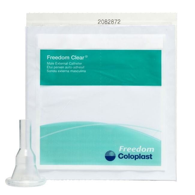 Coloplast Freedom Clear Male External Catheter with Kink Resistant Nozzle, Silicone