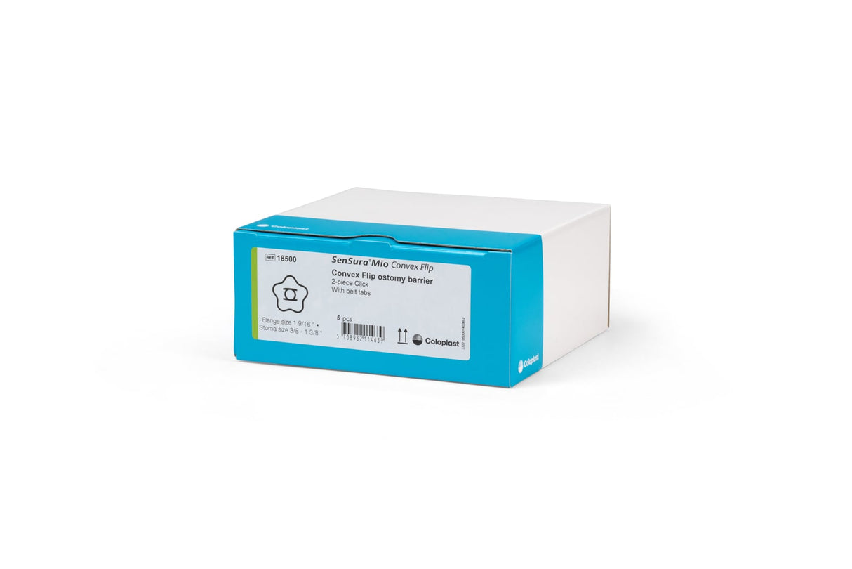 Coloplast SenSura Mio Convex Flip Two-Piece Skin Barrier, Star, Cut-to-Fit, 40 mm Flange, Green - 18500-Box - LL Medico