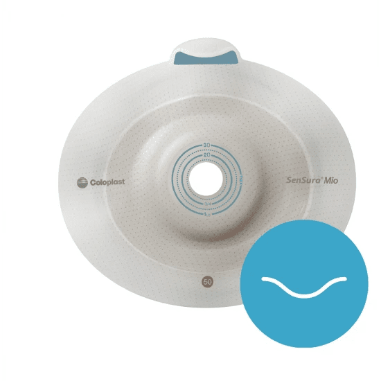 Coloplast SenSura Mio Convex Two-Piece Skin Barrier, Convex Light, Cut-to-Fit, 15 - 40 mm Flange, Blue - 16921-Box - LL Medico