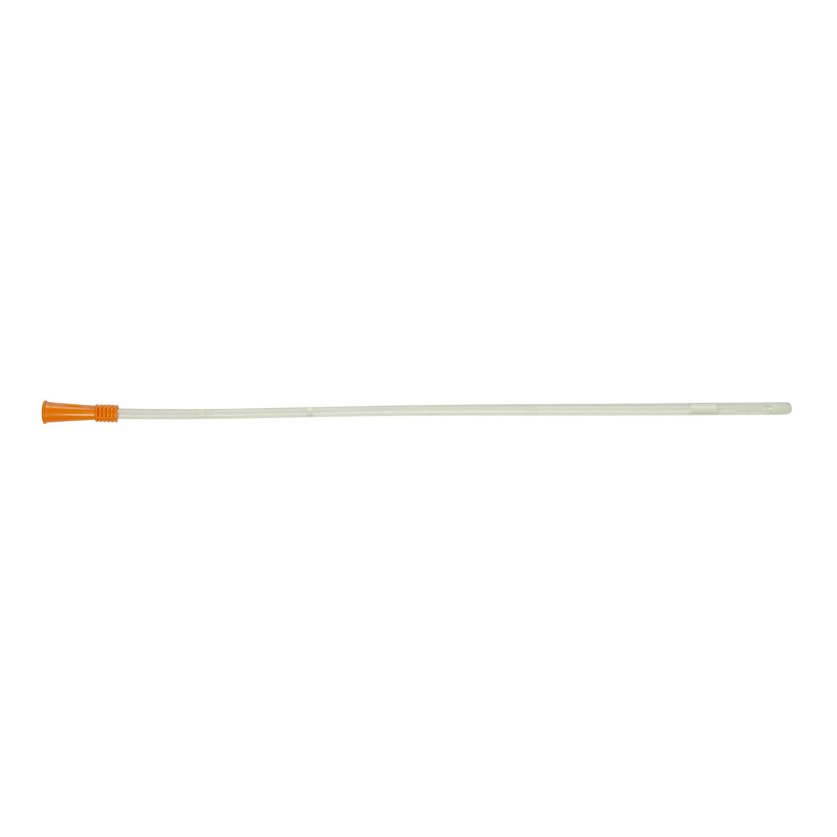 The Coloplast SpeediCath Hydrophilic Intermittent Catheter by Coloplast features a hydrophilic coating, orange funnel connector, and a flexible clear tube for smooth, comfortable insertion. Suitable for both male and female use.