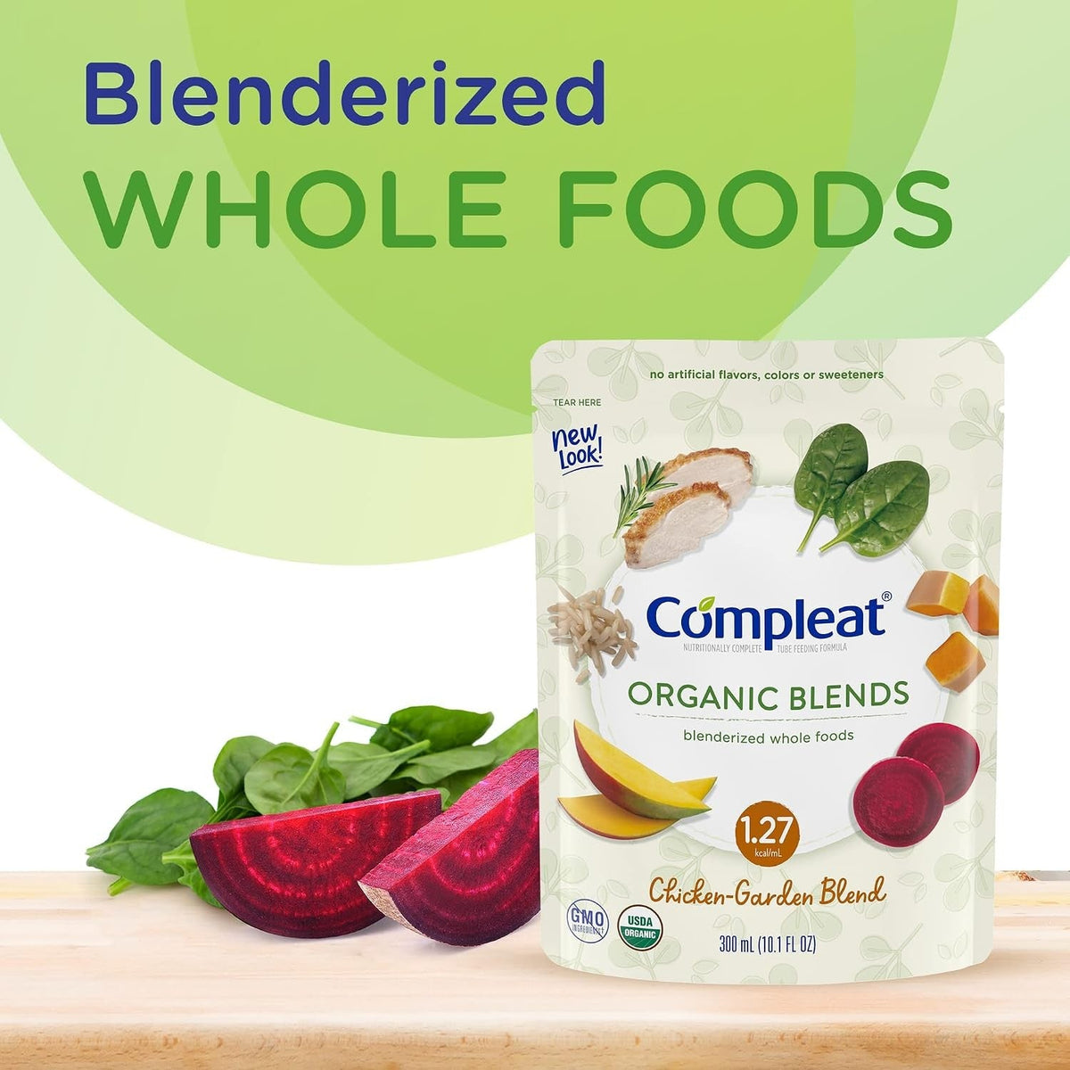 Compleat Organic Blends Oral Supplement, Chicken-Garden, 10.1 oz - 00043900479934-Single - LL Medico