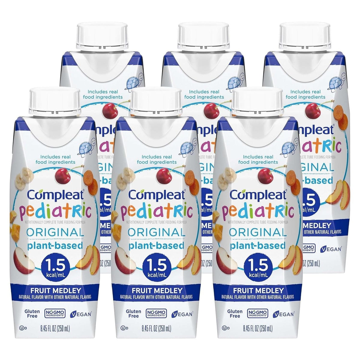 Compleat Pediatric Original Tube Feeding Formula, Fruit Medley, 250 mL - 00043900567310-Single - LL Medico