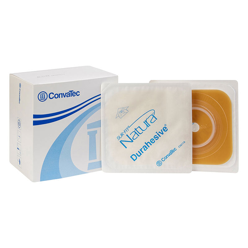 ConvaTec Sur-Fit Natura Two-Piece Skin Barrier, Flat, Cut-to-Fit, 45 mm Flange, Durahesive, Extended Wear, without Tape - 413155-Single - LL Medico