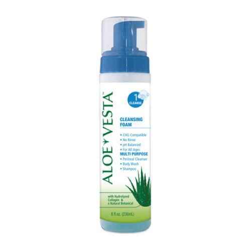 Convatec Aloe Vesta Cleansing Foam Rinse - Free Body Wash, 8 oz Pump Bottle - 325208 - LL Medico