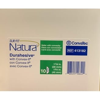 ConvaTec Sur-Fit Natura Stomahesive Two-Piece Skin Barrier, Flat, Moldable, 70 mm Flange - 411807-Box - LL Medico