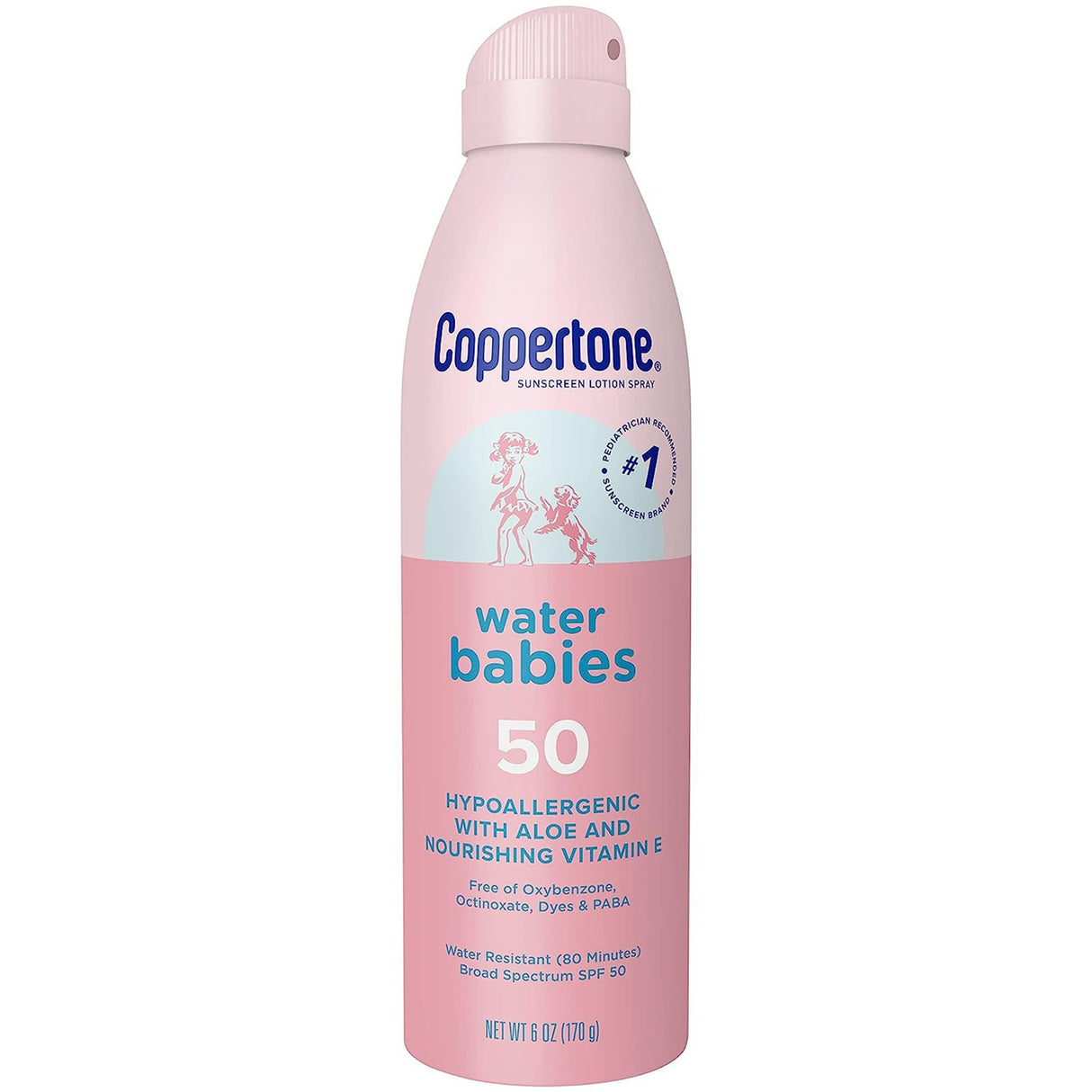 Coppertone Water Babies Sunscreen Spray, SPF 50 - 07214002717-Single - LL Medico