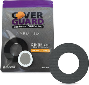 CoverGuard Overpatches for Dexcom G7, Black - 101-200B-Pack - LL Medico
