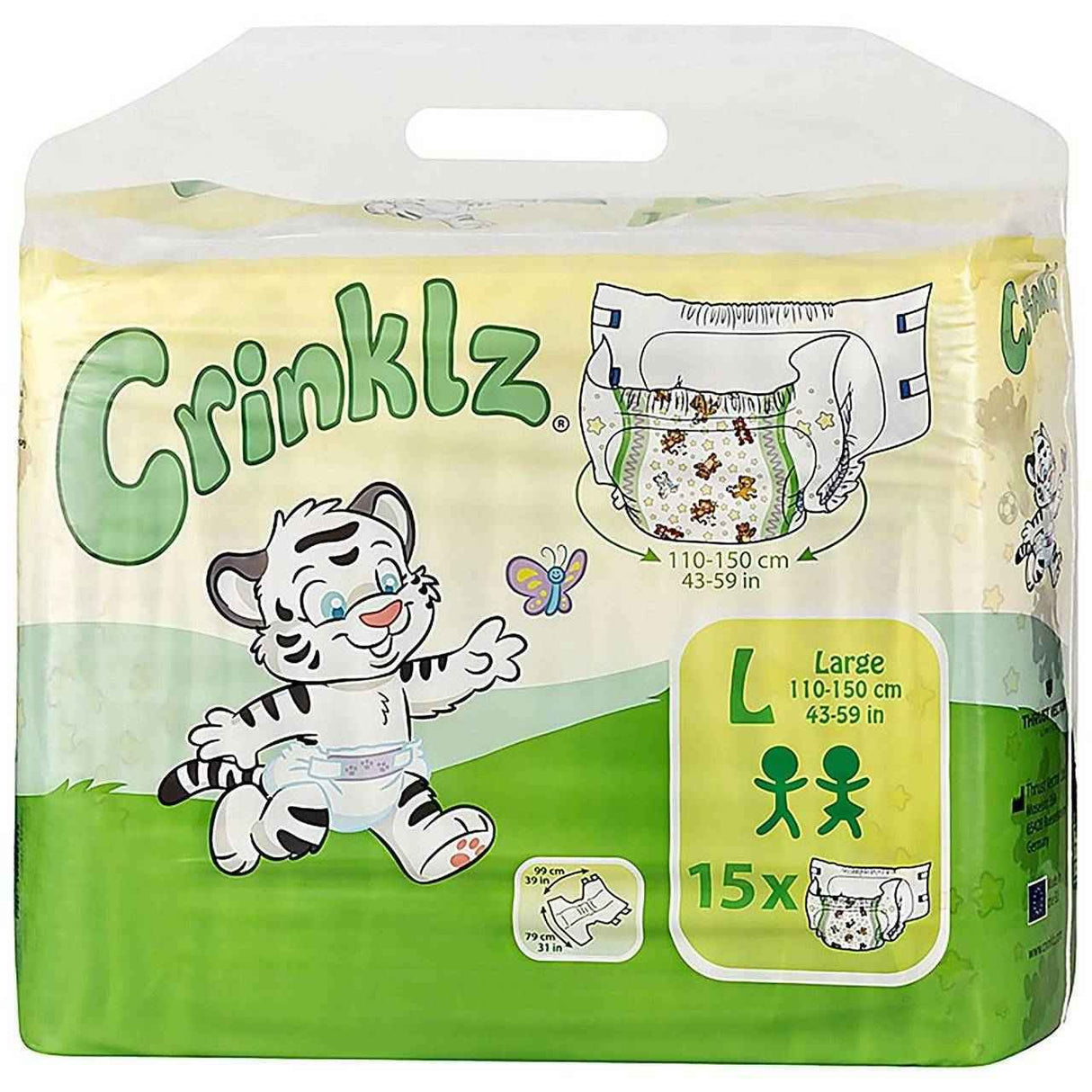 Crinklz Printed Adult Diapers w/ Plastic Backing, Original Print - 60550-Pack - LL Medico