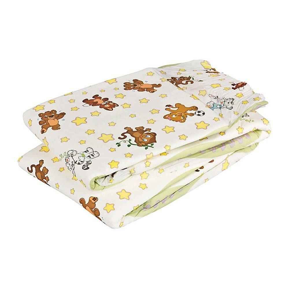 Soft, layered baby blanket with brown teddy bears, yellow stars, and animal characters on white—offering comfort similar to Crinklz Printed Adult Diapers w/ Plastic Backing by Crinklz, known for their original print and maximum absorbency. Suitable for infants or toddlers.