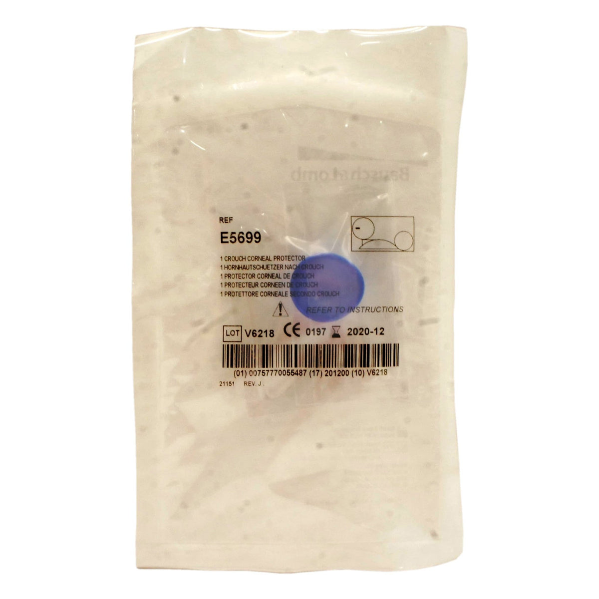 Crouch Corneal Protector Shield, Adult, 23.5 x 25.8mm - E5699-Single - LL Medico