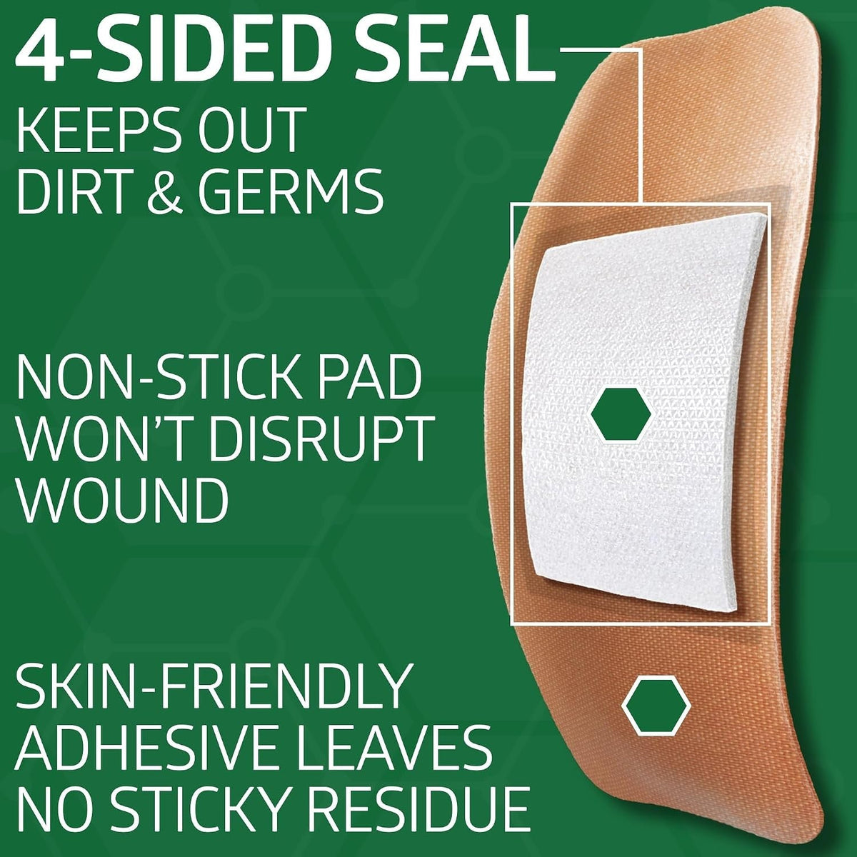 Curad Flex-Fabric Adhesive Bandages, Sterile, X-Large, 2" x 4" - NON25524-Box - LL Medico