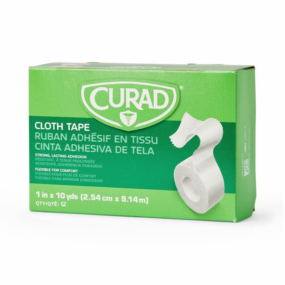 Curad Silk-Like Cloth Medical Tape, Non-Sterile, White, 1" x 10 Yard - NON270101-Single - LL Medico