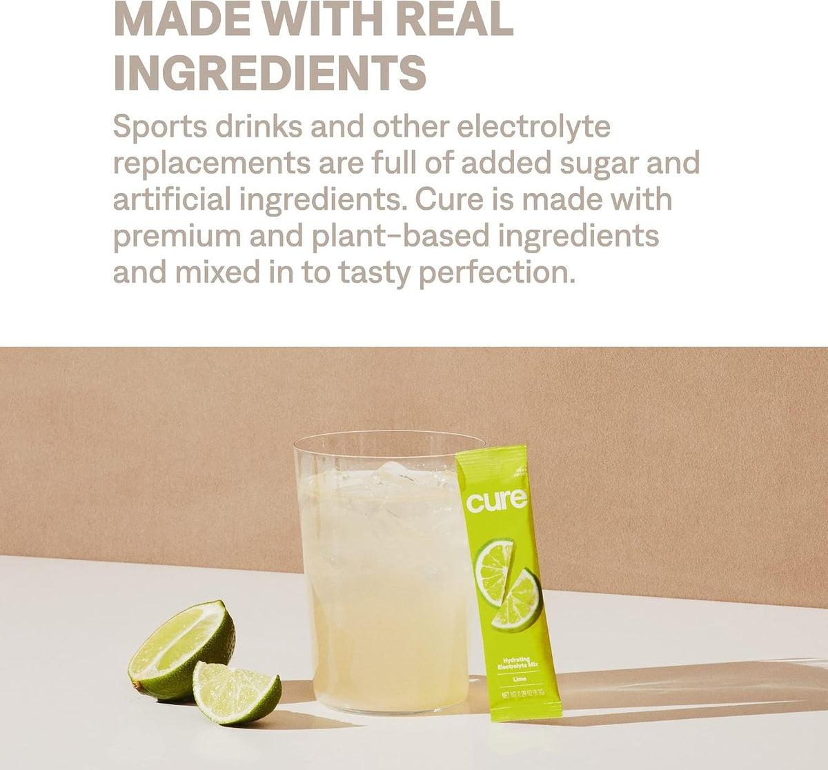 Cure Hydration Electrolyte Drink Mix, Lime, 8.3 Gram - HM1006-Pack - LL Medico