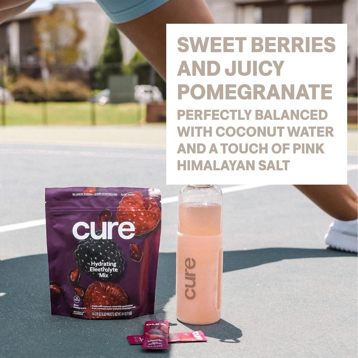 Cure Hydration Electrolyte Drink Powder, Berry Pomegranate, 8.3 Gram - HM1002-Pack - LL Medico