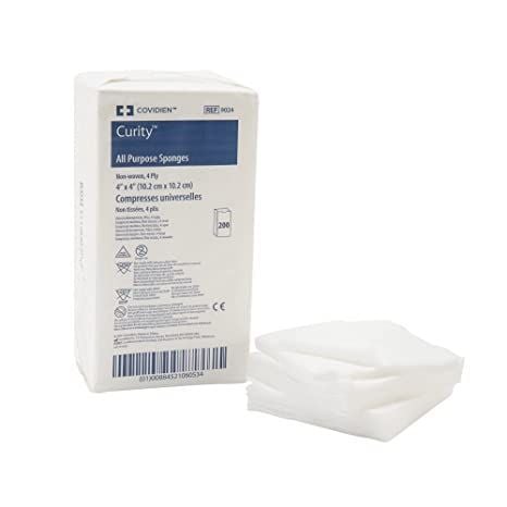 Curity Sterile Nonwoven Sponge, 4 x 4 Inch, 4-Ply