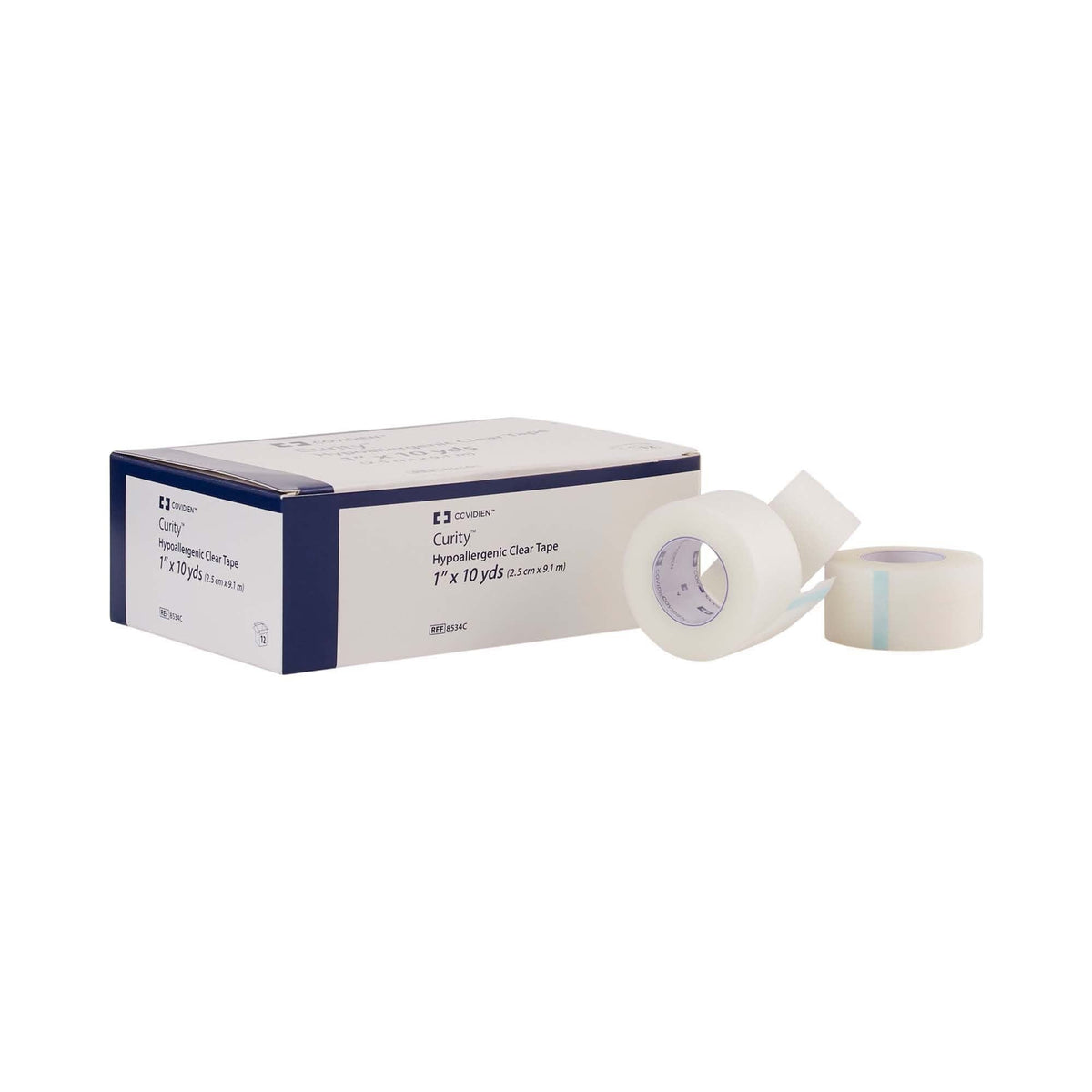 Curity Hypoallergenic Clear Tape, Non-Sterile, 1" x 10 Yards - 8534C-Single - LL Medico