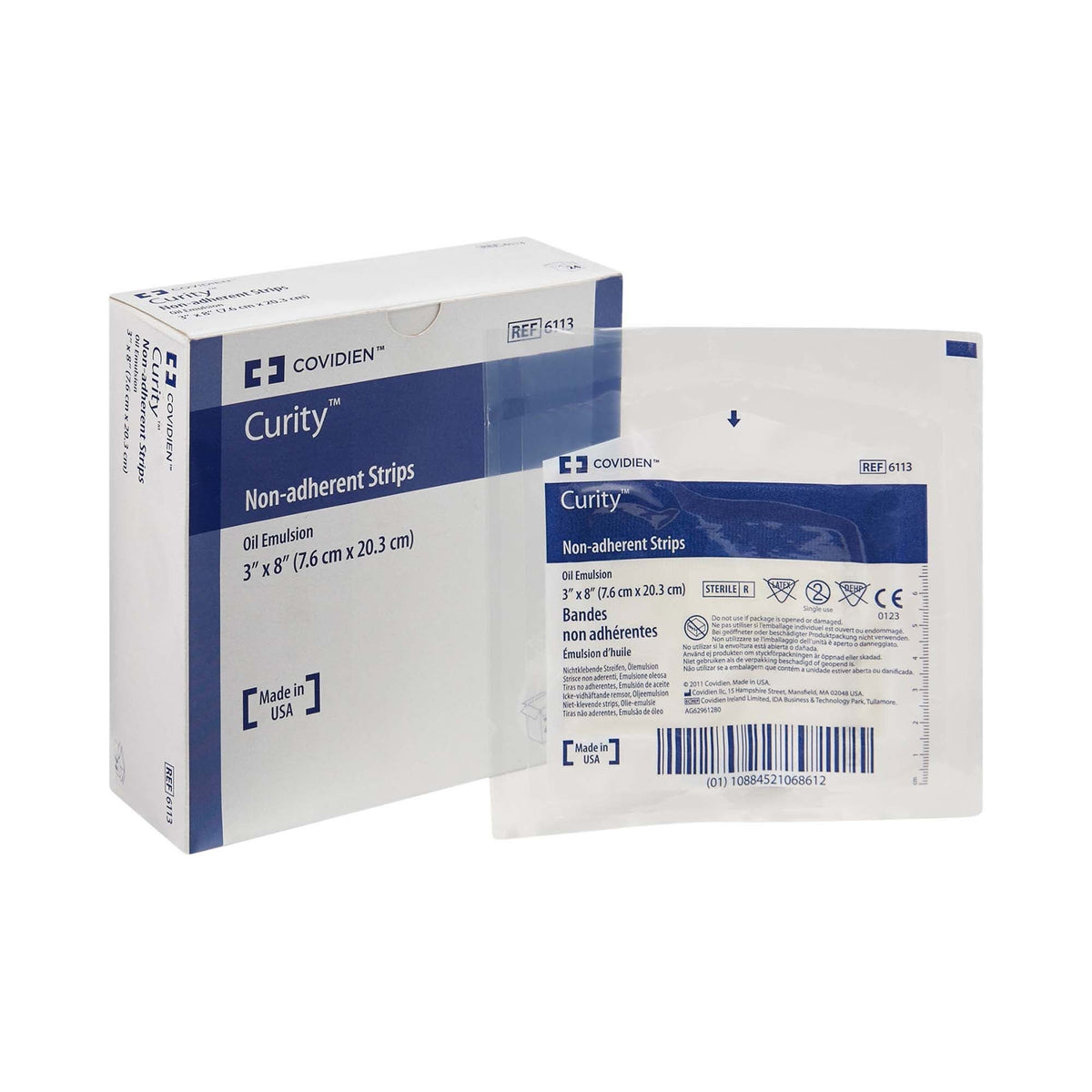 Curity Oil Emulsion Impregnated Dressing, Sterile, 3" x 8" - 6113--Single - LL Medico
