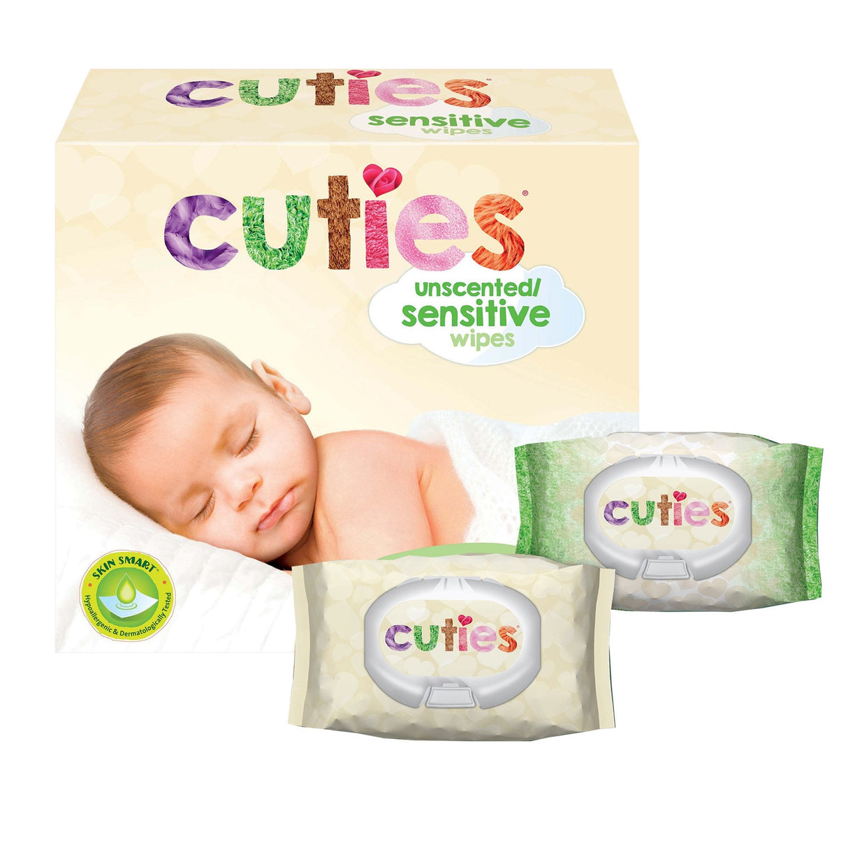 Cuties Baby Wipes, Soft Pack, Aloe, Unscented - CR-16413/3-Pack - LL Medico