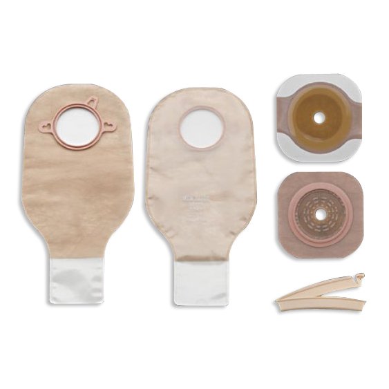 Hollister New Image 2-Piece Clear Ileostomy/Colostomy Pouch, 57mm Flange, Red Match - 19103-Single - LL Medico