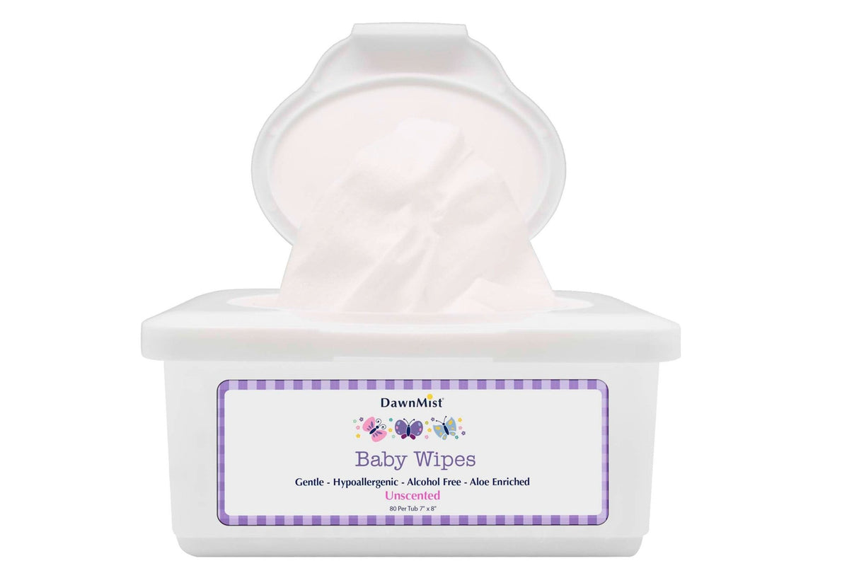 DawnMist Unscented Baby Wipes, Tub - BWU4340-Single - LL Medico