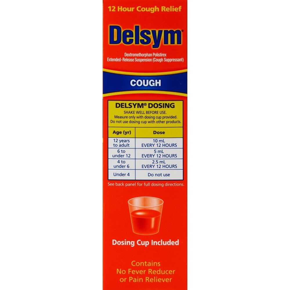 Delsym 12 Hour Cough Relief Liquid, Orange Flavor, 5 fl oz - 63824017565 - LL Medico
