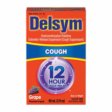 Delsym Extended - Release 12 Hour Cough Relief Liquid, Grape, 3 fl oz - 63824017163 - LL Medico