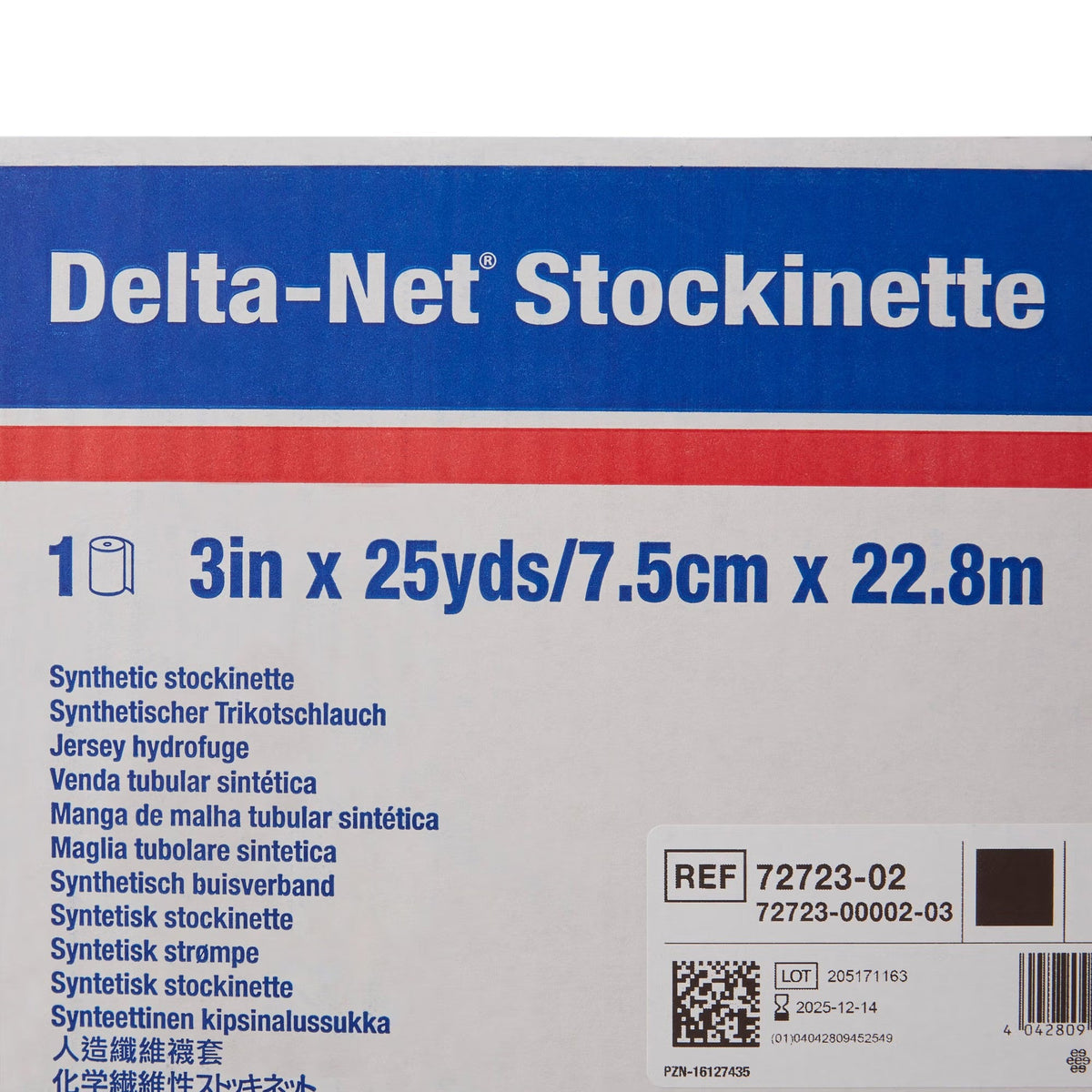 Delta-Net Tubular Stockinette, Black, Synthetic, Non-Sterile, 25 Yard - 7272301-Single - LL Medico
