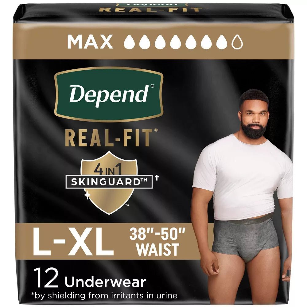 Depend Real Fit Absorbent Underwear for Men, Maximum - 55427-Pack - LL Medico