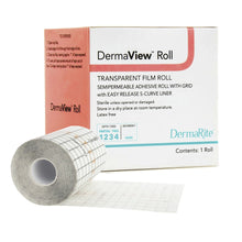 DermaRite DermaView Transparent Film Dressing Roll, Sterile, 4" x 11 Yard - 15411-Single - LL Medico