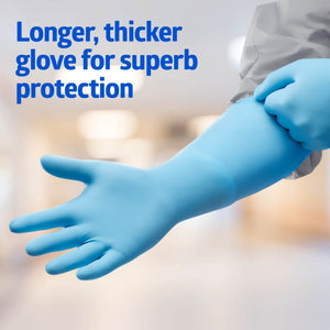 DermAssist Elbow Length Latex Surgical Gloves, Powder-Free, 11.5" - 133750-Box - LL Medico