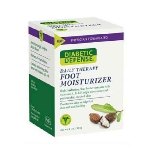 A 4 oz jar of PediFix Diabetic Defense Daily Therapy Foot Moisturizer, a physician-formulated shea butter cream with vitamins A, E & B that hydrates and protects dry, cracked feet.